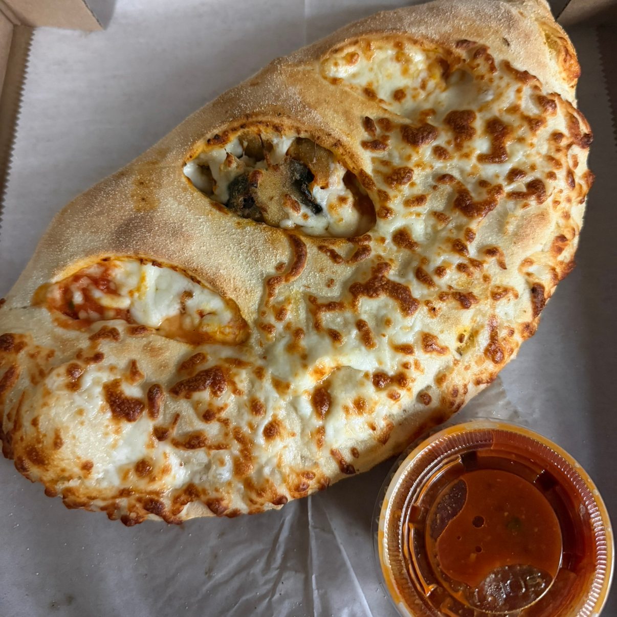 Eggplant Parm Calzone.