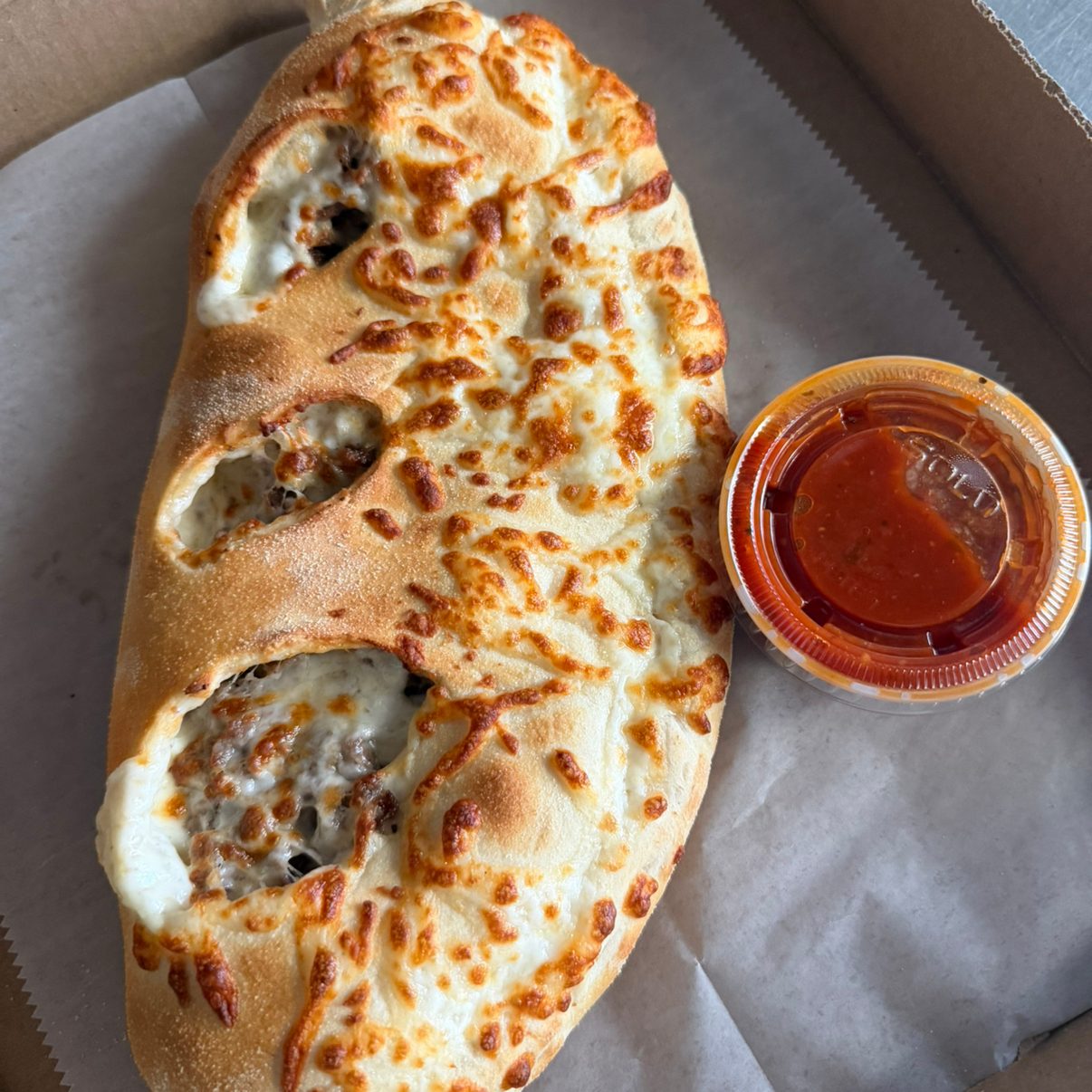 Steak & Cheese Calzone.