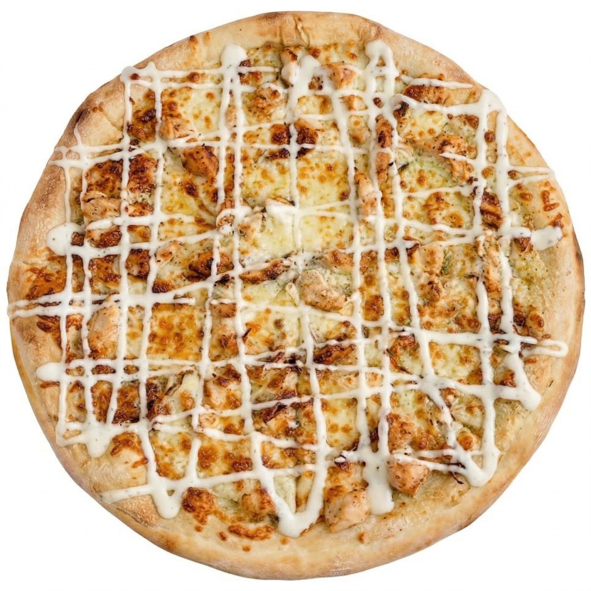 The Chicken, Bacon, and Ranch Pizza.